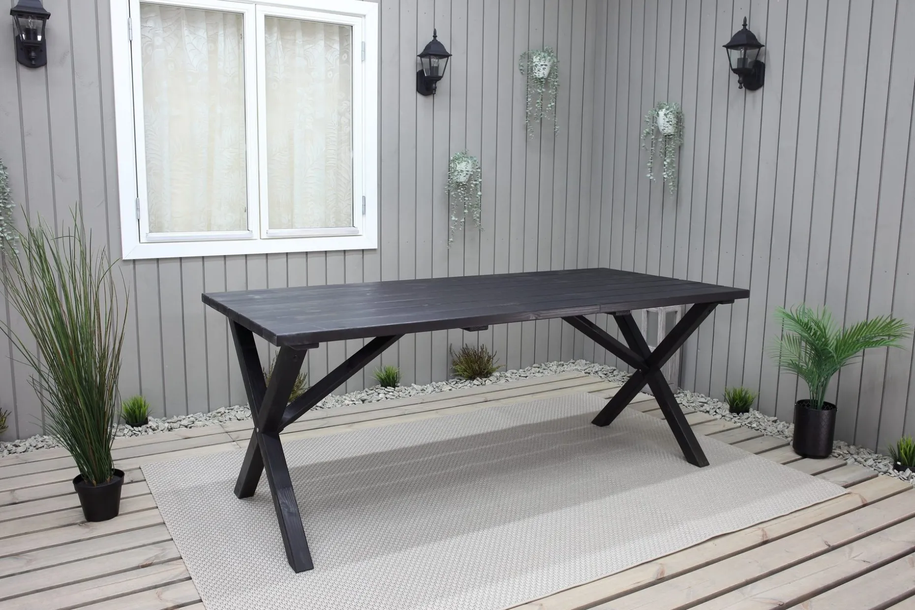 Scottsdale Matbord Utomhus 190 cm Svart