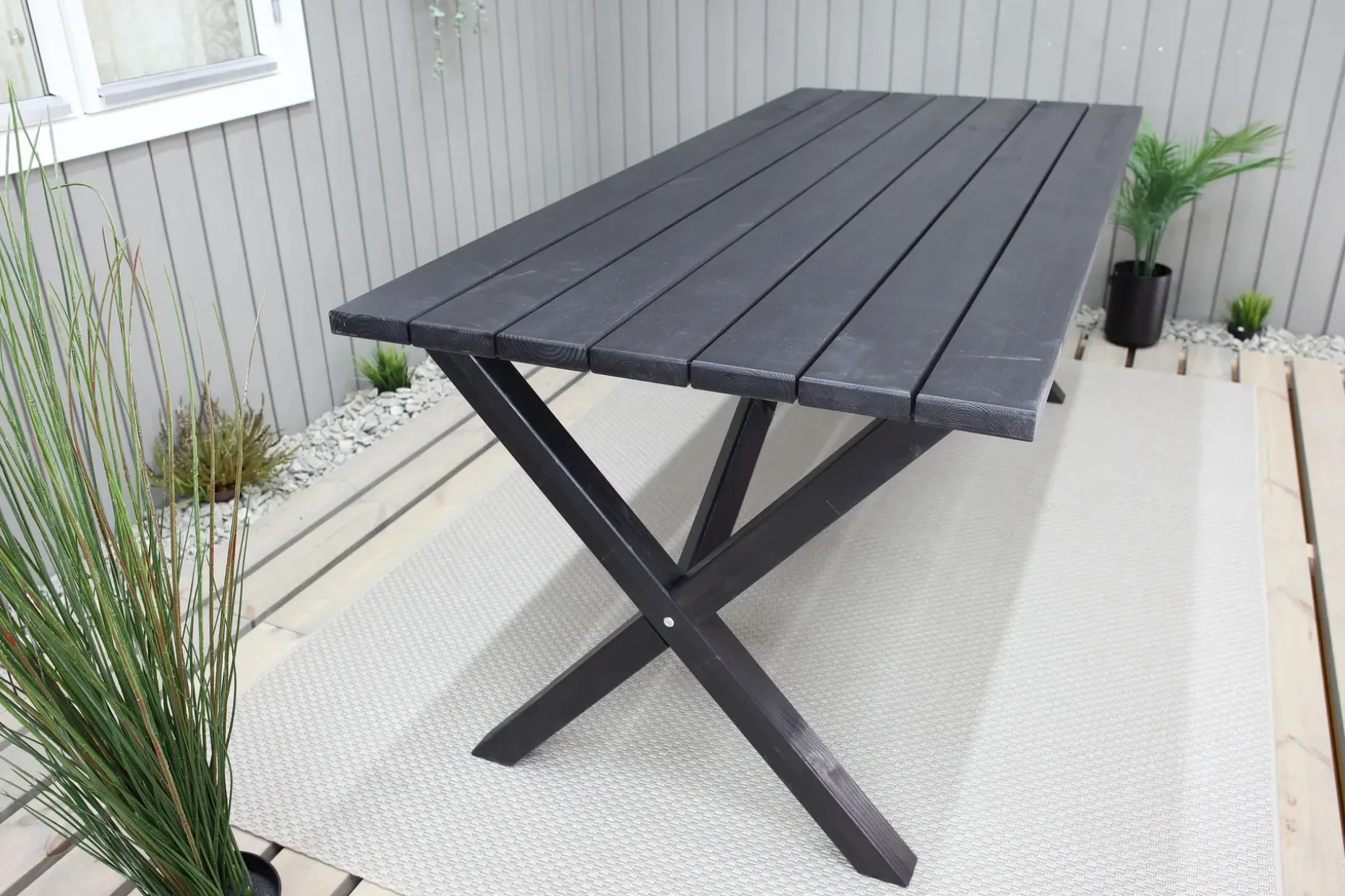 Scottsdale Matbord Utomhus 190 cm Svart