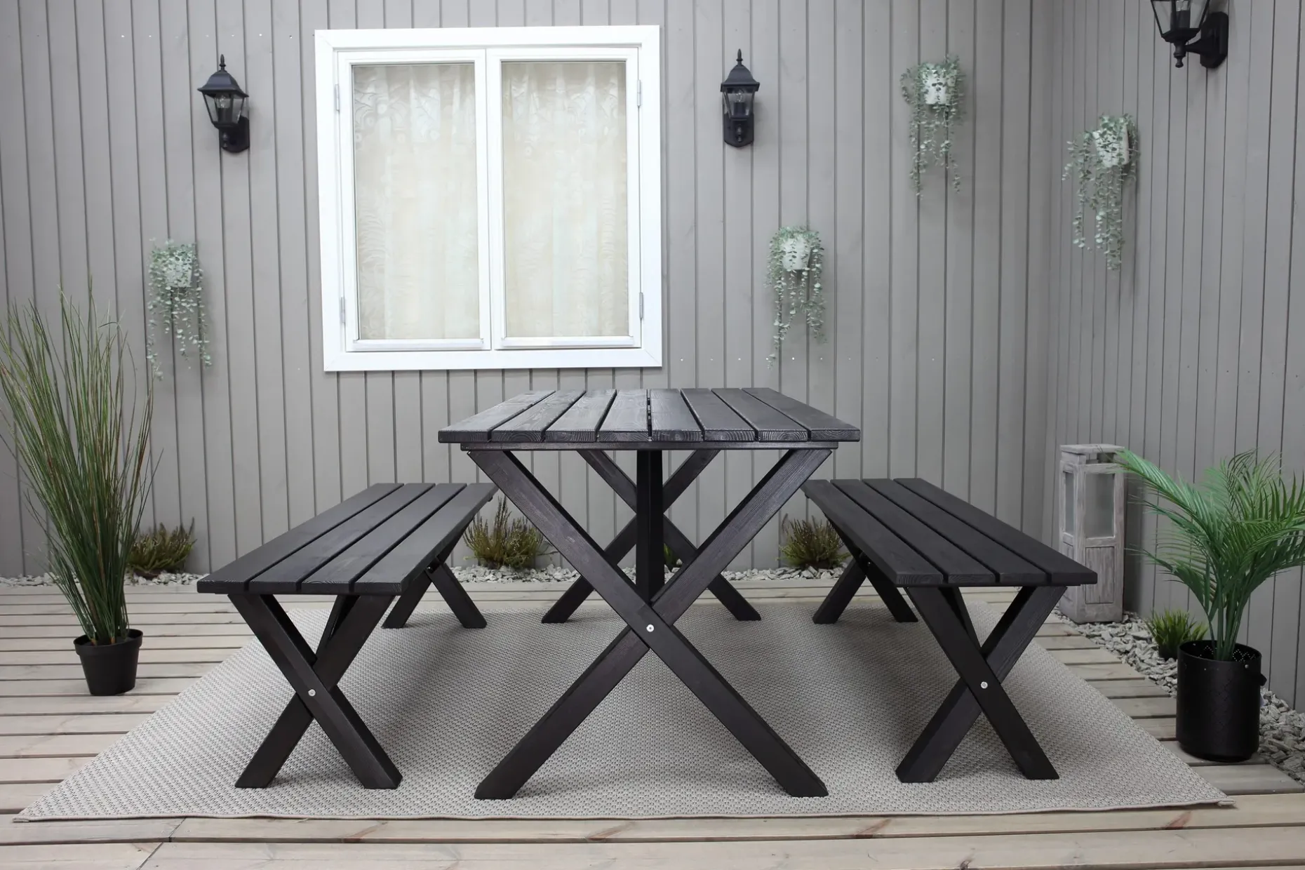 Scottsdale Matbord Utomhus 190 cm Svart