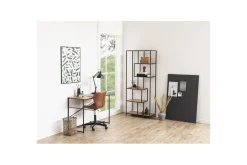 Seaford Skrivbord 100x45x75 cm Ek/Svart