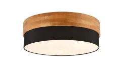 Seasons Plafond 50 cm E14 svart/ trä
