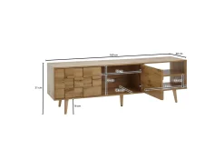 Seddik Tv-bänk 51x160 cm Rektangulär