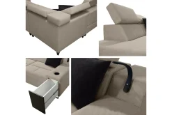 Seginus Bäddsoffa m. Schäslong 3-sits 210x127