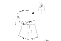 Set med 2 matstolar Luana