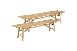 Set med 2 trädgårdsbänkar Tindari