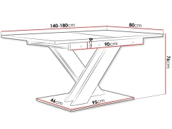 Shea Förlängningsbart Matbord 140-180 cm Rektangulär