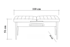 Shundrea Bänk 51 cm