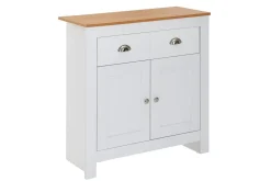 Sideboard Wohnling Melaminbelagd spånskiva tvåfärgad optik ek/vit 2 dörrar 2 lådor modern