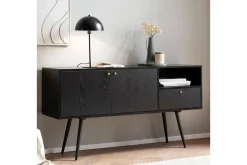 Sideboard Wohnling Melaminbelagd MDF 140 cm med 2 dörrar 1 låda Modern