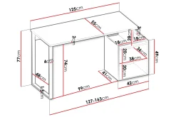 Sigmana Skrivbord 125x55 cm