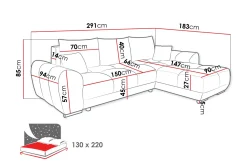 Simerly Soffa med Divan 3-sits