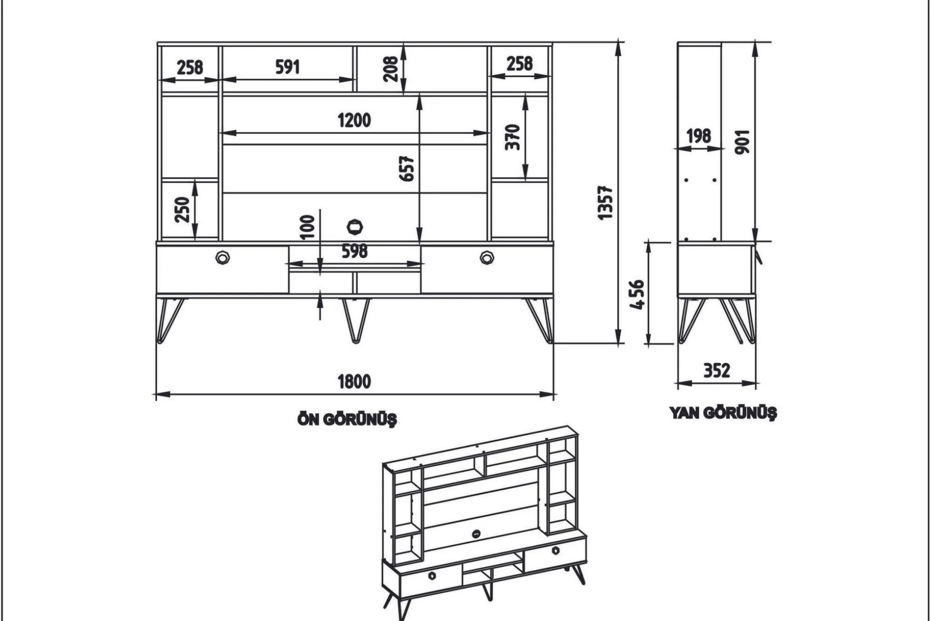 Sincerely TV-Möbelset 180 cm