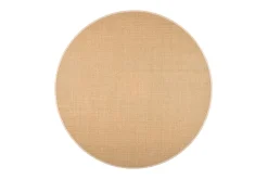 Sisal Matta Rund 133 cm Beige/Grå