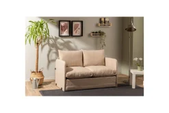 2-sits bäddsoffa Rubby (128 x 70 x 66 cm) Beige