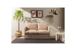 2-sits bäddsoffa Rubby (128 x 70 x 66 cm) Beige