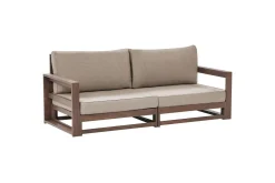 2-sitssoffa Timor Mörkt trä/grått/beige, Ja