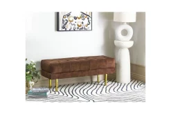 Sittbänk Roseville Mörkbrun/Guld