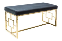 Sittebenk Fløyel Svart 100 cm