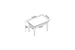 Sivaji Matbord 110 cm Rektangulär