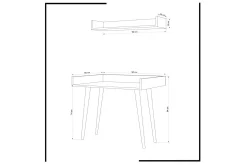 Skaberg Skrivbord 90 cm med Förvaring Vägghylla