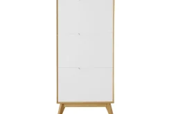 Skoförvaring Ezra 3 klaffar 60x24x125 cm, Wotan-ek/Vit