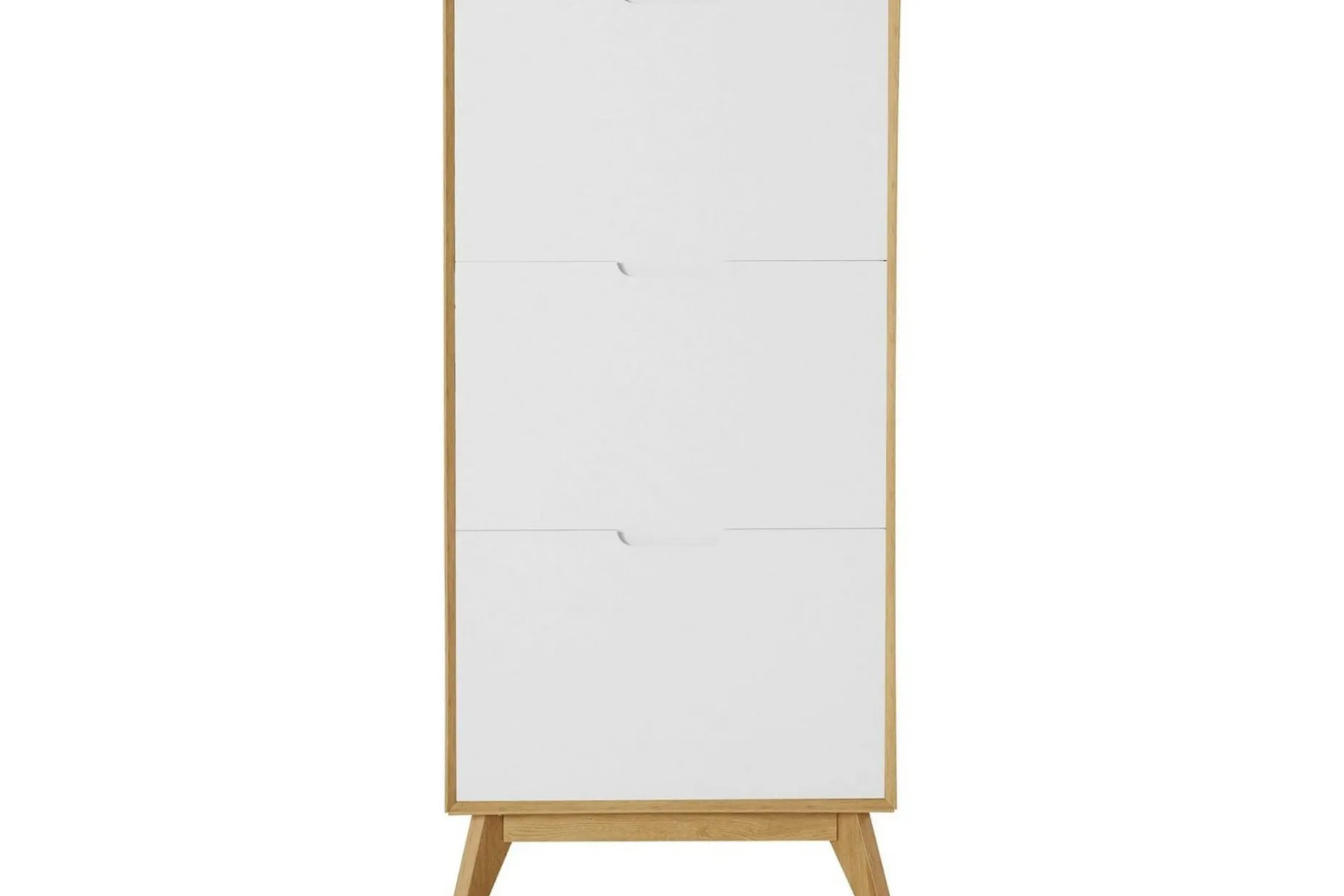 Skoförvaring Ezra 3 klaffar 60x24x125 cm, Wotan-ek/Vit