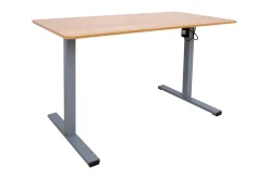 Skrivbord Ergo Optimal med motor 120x60 cm Ek/Grå