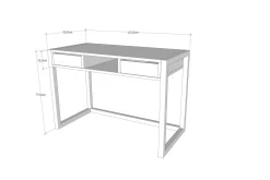 Skrivbord Shatz 115 cm med Förvaring Lådor + Hylla
