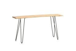 Skrivbord Wohnling Massivt trä 150 cm träd kant med hårnålben lantstil