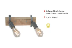 SLAT taklampa, natur trä 15 cm