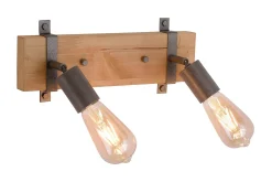 SLAT taklampa, natur trä 15 cm
