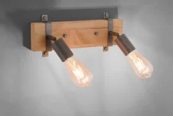 SLAT taklampa, natur trä 15 cm