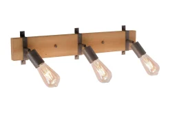 SLAT taklampa, natur trä 15 cm