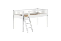 Säng med textil set mellansovare Forrest Vit
