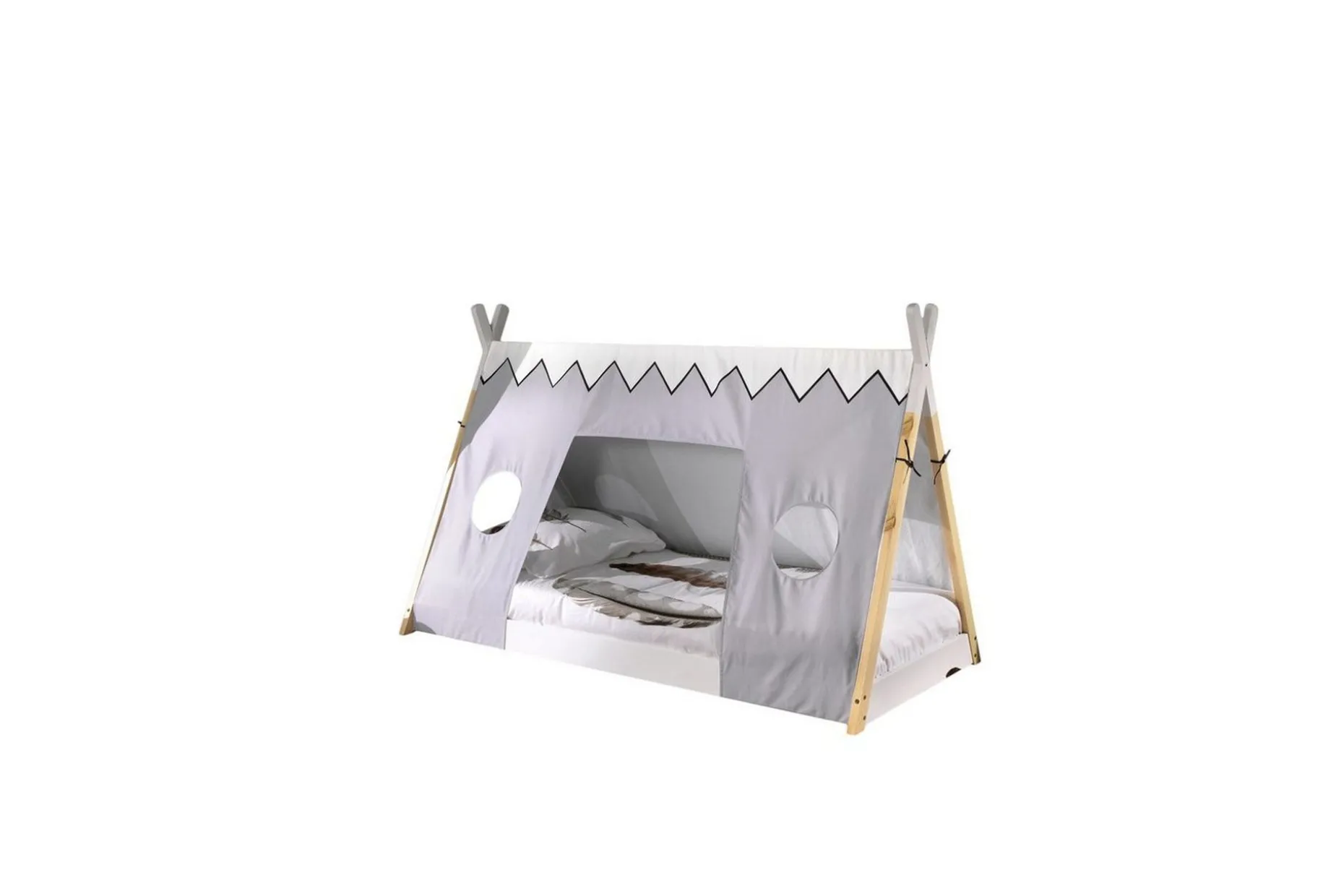 Säng med Textil Tipi 90x200 cm Utan ben