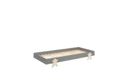 Säng Modulo med smilisfötter Grå, 2