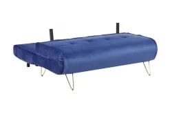 Soffa 2-sits sammet marinblå VESTFOLD