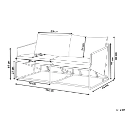 Soffa utomhus 2-Sits Ponte