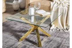Soffbord genomskinlig/guld STARLIGHT