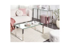 Soffbord Tilon Silver/Transparent