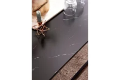 Soffbord Wohnling marmorutseende, rektangulär elegant, modern stil Svart, marmor svart