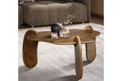Soffbord Wohnling Massivt trä mango 78 cm organisk optik modern
