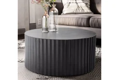 Soffbord Wohnling Rund 67 cm Metallremsor Optik Modern Look