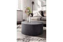 Soffbord Wohnling Rund 67 cm Metallremsor Optik Modern Look