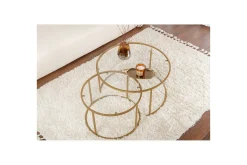 Soffbordset Rikiya Guld Transparent
