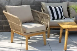 Soffgrupp Chania 2-sits Soffa + 2 Fåtöljer med bord Utomhus