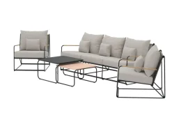 Soffgrupp Palazzo 3-sits Soffa + 2 Fåtöljer med bord Utomhus