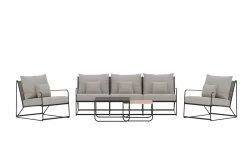Soffgrupp Palazzo 3-sits Soffa + 2 Fåtöljer med bord Utomhus