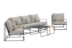 Soffgrupp Palazzo 3-sits Soffa + 2 Fåtöljer med bord Utomhus