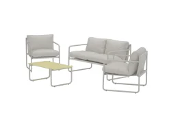 Soffgrupp Thassos 2-sits Soffa + 2 Fåtöljer med bord Utomhus